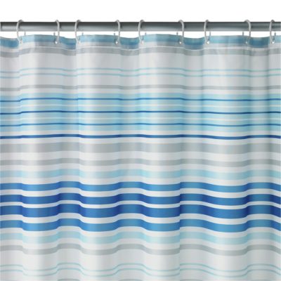 HOME - Skinny Stripe Shower Curtain - Blue